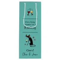 Everything Happens for a Riesling Wine Pun Wine Gift Bag