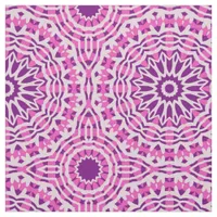 Vibrant Pink Purple and White Moroccan Pattern Fabric