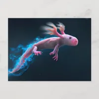 Pink Axolotl Postcard