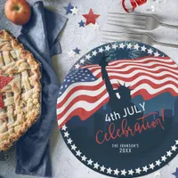 City Skyline Independence Day Celebration ID658 Paper Plates