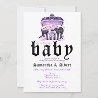 Gothic Chest Skull Halloween Goth Baby Shower Invitation