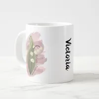 Lily of the Valley Happiness Personalized Giant Coffee Mug