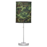 Military Green Camouflage Pattern Table Lamp