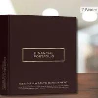 Financial Planner Portfolio Burgundy and Gold 3 Ring Binder