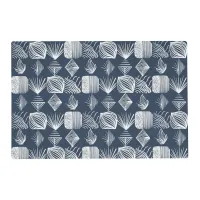 Bold Caribbean Tribal Mudcloth: Navy Blue& White,  Placemat