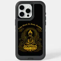 Gold Buddha Sitting in Lotus Pose iPhone 15 Pro Max Case