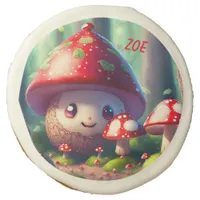 Cute toadstools in the forest - custom party  sugar cookie