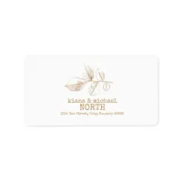 Golden Leaf Wedding ID655 Label