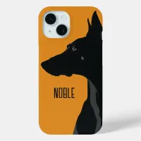 Noble Black Doberman iPhone 15 Case