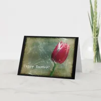 Easter Tulip Grunge Holiday Card