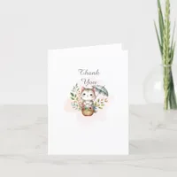 Woodland Animals Baby Shower Thank You Note Card