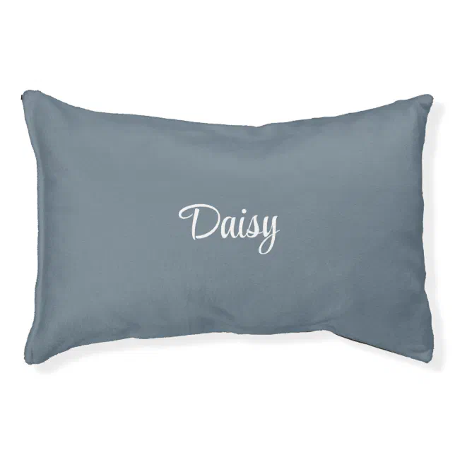 Cool Gray Personalized Name Dog Bed