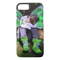 Tired Lyme Disease Warrior with Angel Wings iPhone 8/7 Case