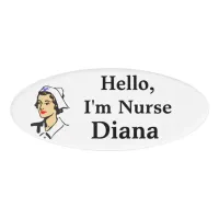 Personalized Hello, Im Nurse Name Tag