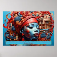 Ethereal Essence: African Dreams Portrait Motivate Poster