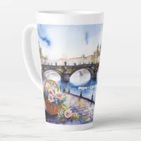 Prague - Czech Republic Watercolor Sketch | Latte Mug