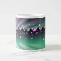 Christmas Trees Shades of Green Large Coffee Mug