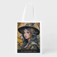 Halloween Theme - Tattooed Witch Grocery Bags