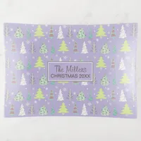 Christmas Tree Pattern Violet and Lime Green ID175 Trinket Tray