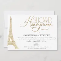 French Honeymoon in Paris Eiffel Couples Shower Invitation