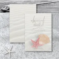 White Sands Rehearsal Dinner Coral/Peach ID605 Invitation