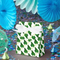 Graduation High School, College Green Cap Pattern Favor Boxes