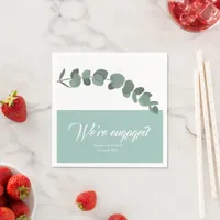  Elegant Minimalist Watercolor Eucalyptus Napkins