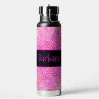 Personalized Pink Dinosaur Hide  Water Bottle