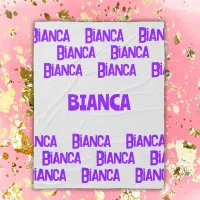 Personalized Girl Name in Purple | Fleece Blanket