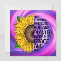 Inspirational Quote and Hand Drawn Sunflower