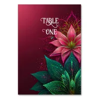 Luxurious Floral Wedding Invitation Suite Table Number