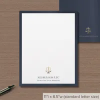 Executive Legal Firm Letterhead with Gold Scales