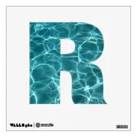 Swimming Pool Photo Monogram Letter Wall Sticker