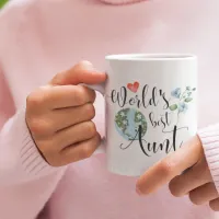 Best Aunt Ever Pretty Watercolor Flowers Boho  Mug