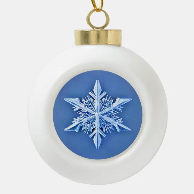 Flocon de neige - snowflake ceramic ball christmas ornament