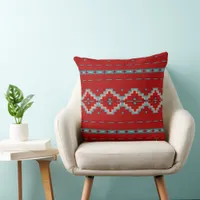 Southwest Mesas Red & Turquoise 20in Throw Pillow