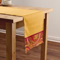 Colorful Fall Foliage Abstract Short Table Runner