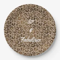 50 and Fabulous Cheetah Print Paper Plates