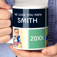 We Love Papa Custom Personalized Photo Coffee Mug