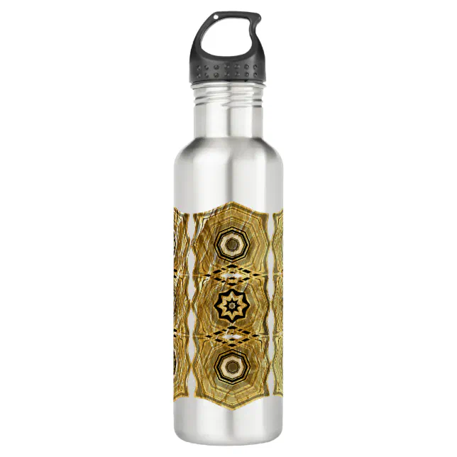 Golden fantasy stainless steel water bottle