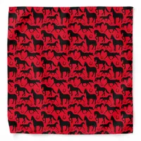 Red and Black Horse Pattern Bandana