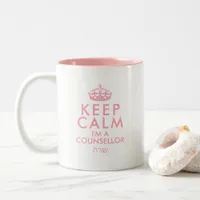 Keep Calm Personalized Profession Two-Tone Coffee Mug