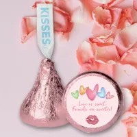 Galentines Day Watercolor Hearts Hershey®'s Kisses®