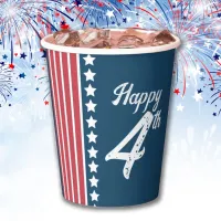 Patriotic July 4th - Red, White, & Blue Paper Cups