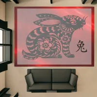 Chinese Zodiac Year of the Rabbit | Rug