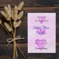 Save the date contemporary wedding announcement