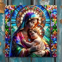 Virgin Mary and Baby Jesus Stained Glass Acrylic Print