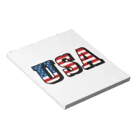 USA Flag Text Notepad