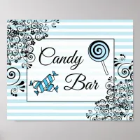 Candy Bar Wedding or Baby Shower  Sign Poster