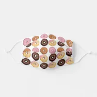 Chocolate, Strawberry, Glazed Donuts Pattern Adult Cloth Face Mask